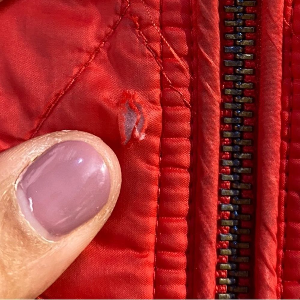 Burberry Kids Red Quilted Jacket with Hood Sz 12Y - Picture 2 of 13